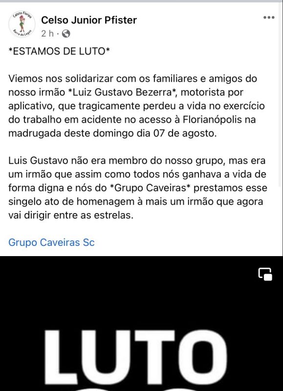 Luiz Gustavo Bezerra, de 24 anos, morreu no acidente deste domingo (7) – Foto: Reprodu&ccedil;&atilde;o/ND