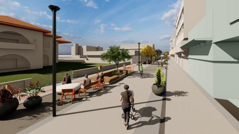 Imagem faz proje&ccedil;&atilde;o da futura Herc&iacute;lio Luz na regi&atilde;o pr&oacute;xima a Sociedade Guarani – Foto: SECOM Itaja&iacute;/Divulga&ccedil;&atilde;o/ND