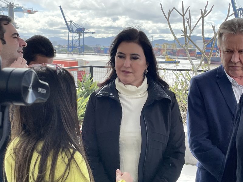 Cumprindo agenda em Itaja&iacute;, Simone Tebet defende privatiza&ccedil;&otilde;es e parcerias p&uacute;blico-privadas – Foto: Kassia Salles/ND