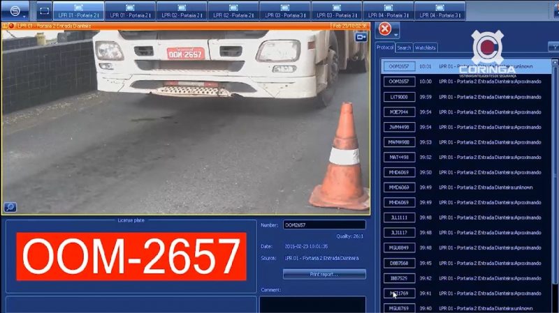 Exemplo de identifica&ccedil;&atilde;o de placa para a seguran&ccedil;a – Foto: Divulga&ccedil;&atilde;o