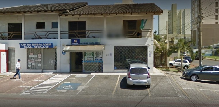 Aposta foi realizada na lot&eacute;rica do bairro Santa Maria, em Chapec&oacute; – Foto: Google Maps/ND