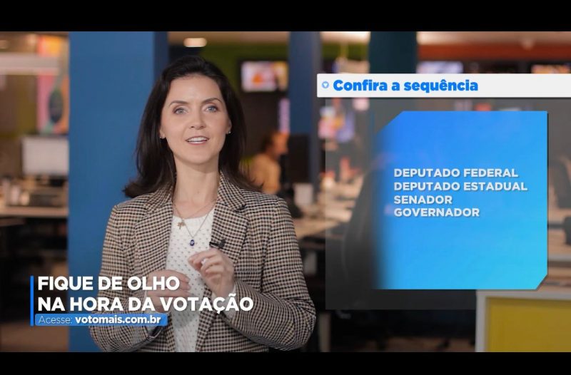 Minuto voto+ exibido durante a programa&ccedil;&atilde;o da NDTV – Foto: Reprodu&ccedil;&atilde;o/ND