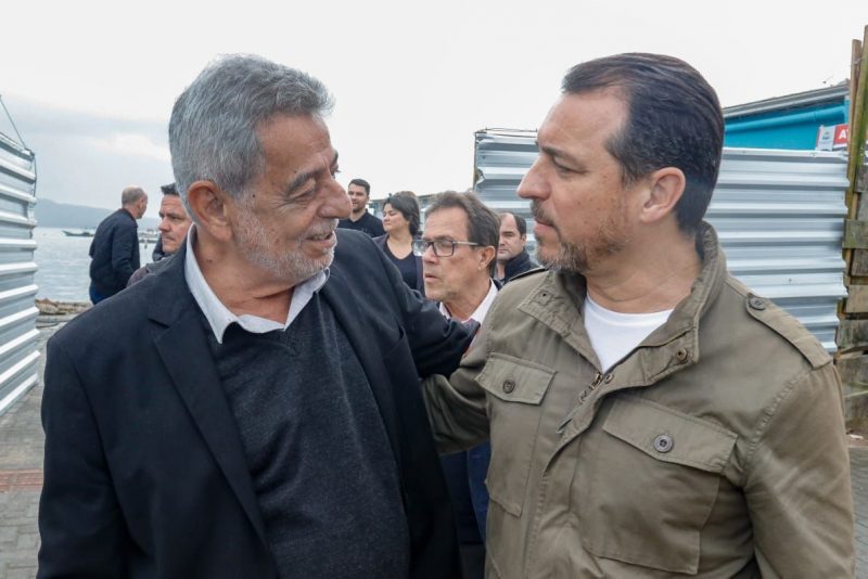 Governador Mois&eacute;s esteve em S&atilde;o Francisco do Sul nesta quinta-feira – Foto: Divulga&ccedil;&atilde;o/ND