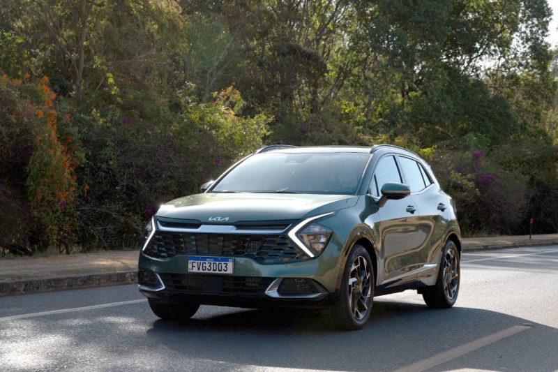 Segundo modelo da Kia Brasil com sistema h&iacute;brido MHEV, o Sportage tamb&eacute;m favorece o baixo consumo de combust&iacute;vel – Foto: Divulga&ccedil;&atilde;o/ND