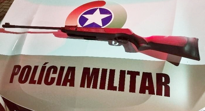 Chumbinho disparado por marido atinge cabe&ccedil;a de mulher em S&atilde;o Carlos – Foto: Pol&iacute;cia Militar/ND