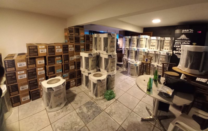 Equipamentos tinham sido levados para Bigua&ccedil;u e estavam sendo vendidos pela internet. –&nbsp; Foto: Pol&iacute;cia Civil/Divulga&ccedil;&atilde;o ND