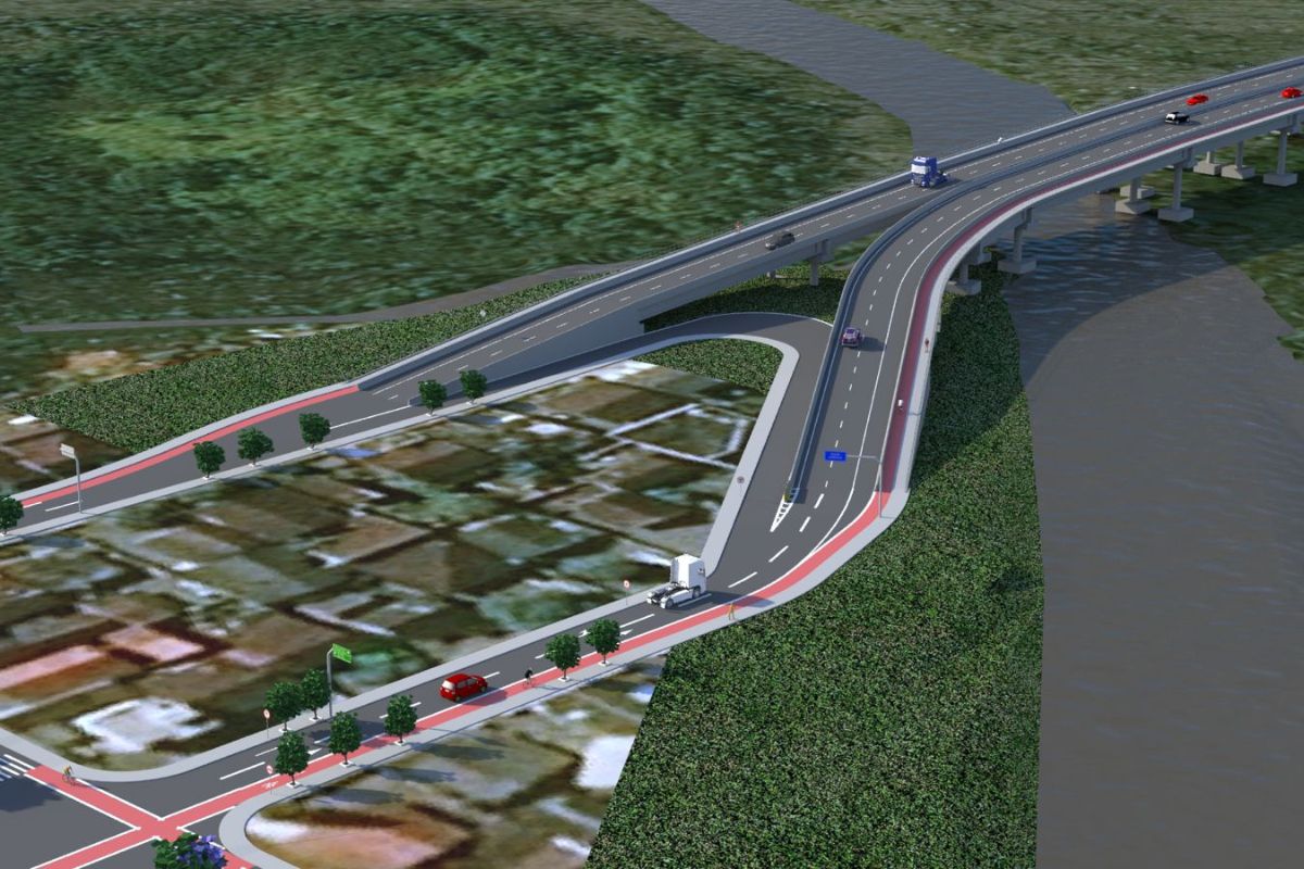 Ponte vai ligar as regiões Sul e Leste da cidade - Prefeitura de Joinville/Divulgação