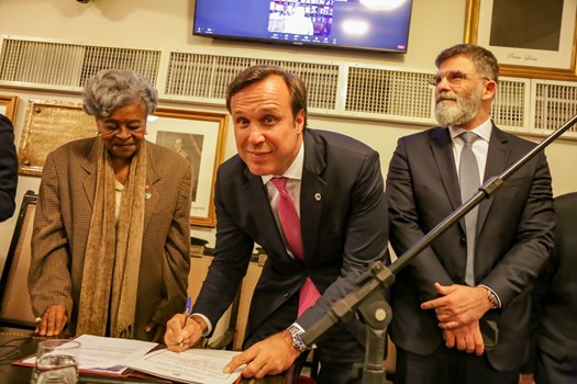 Posse de Horn foi na sede do IAB, no Rio de Janeiro, na quarta-feira (10) – Foto: Bruno Mirandella/OAB-RJ/ND