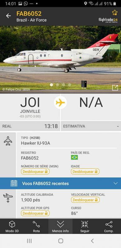 avião fica circulando em joinville no aeroporto de joinville