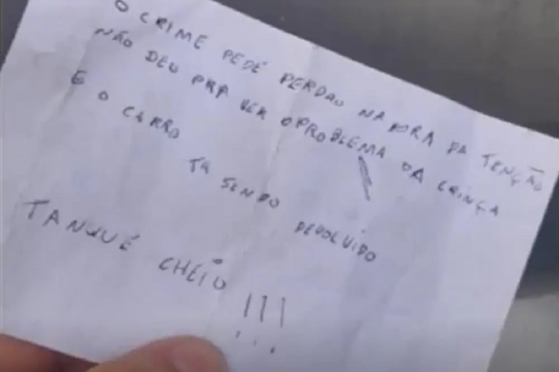A pessoa revolveu devolver o carro quando viu que no ve&iacute;culo estava uma cadeirinha adaptada. – Foto: R7/Internet/Reprodu&ccedil;&atilde;o/ND