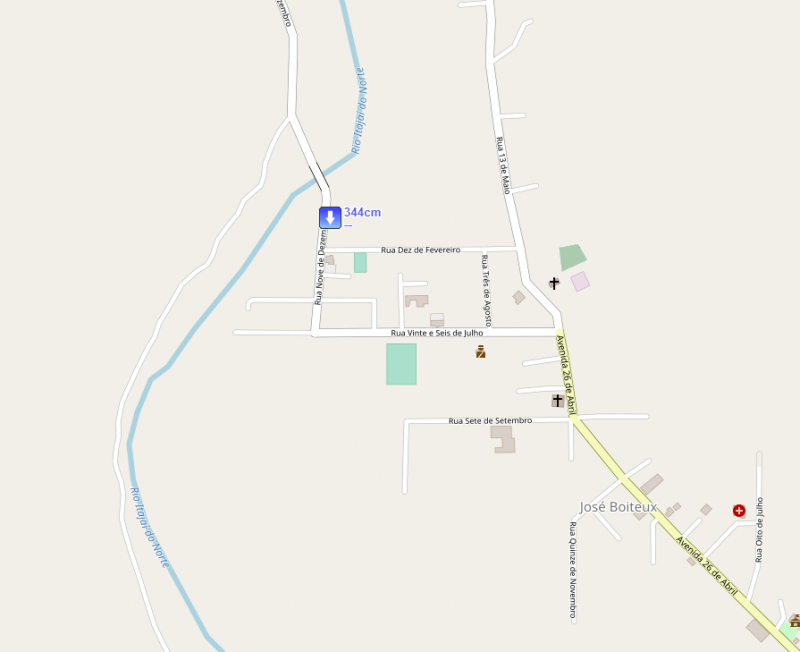 Esta&ccedil;&atilde;o do munic&iacute;pio de Jose Boiteux tem alerta para transbordar, segundo a Epagri – Foto: Epagri/Reprodu&ccedil;&atilde;o/ND