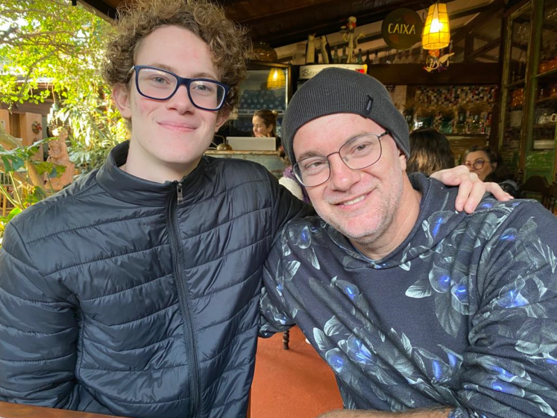 Rog&eacute;rio Kiefer e o filho Bernardo Almada Kiefer, de 19 anos – Foto: Arquivo pessoal/ND