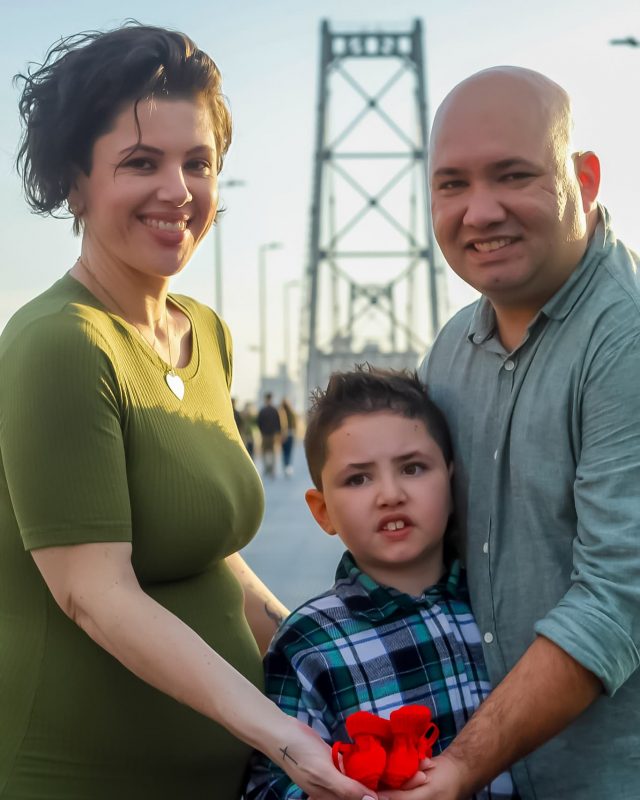 Francianne Brigido, Nelson F&eacute;lix e Augusto &mdash; Foto: Rose Sard&aacute;/Arquivo Pessoal/ND