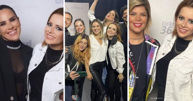 Sandy e seus amigos famosos: dispensa do uso de m&aacute;scara. J&aacute; para os f&atilde;s… – Foto: sandy