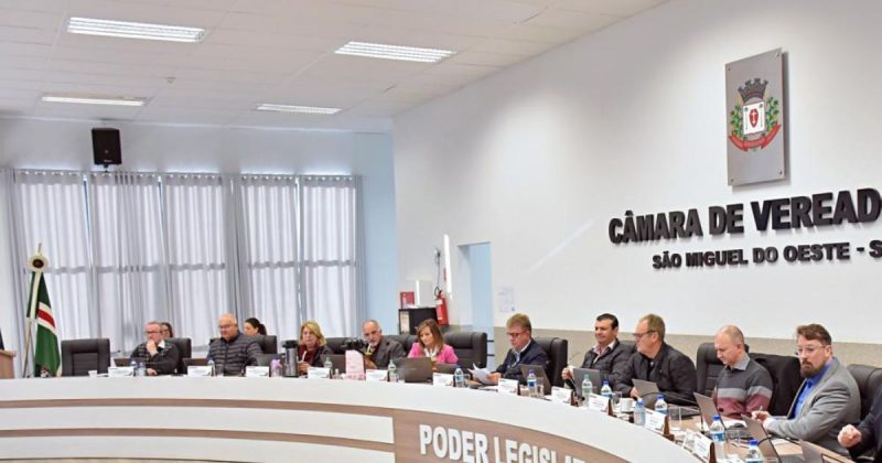 Debate tomou conta de boa parte da sess&atilde;o desta ter&ccedil;a-feira em S&atilde;o Miguel do Oeste – Foto: Divulga&ccedil;&atilde;o