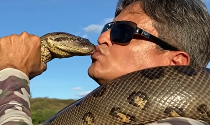 Beijo de homem em sucuri 