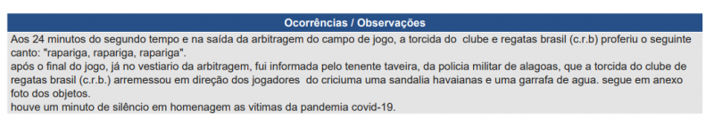 Anota&ccedil;&otilde;es da &aacute;rbitra na s&uacute;mula da partida – Foto: Reprodu&ccedil;&atilde;o/CBF/ND