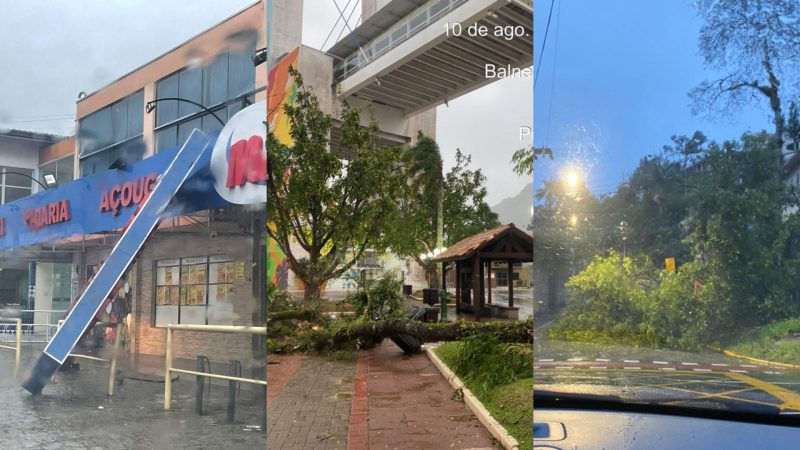 Chuva e vento causam estragos em cidades do Litoral Norte de Santa Catarina – Foto: Reprod&ccedil;&atilde;o/ND