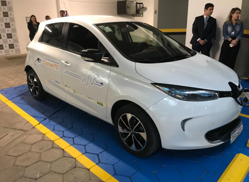 Carro el&eacute;trico ficar&aacute; dispon&iacute;vel para servidores do TJSC para estudo do projeto ConVerTE – Foto: Fl&aacute;vio Vieira J&uacute;nior/TJSC/Divulga&ccedil;&atilde;o/ND