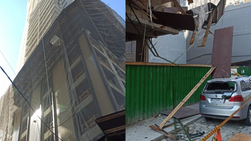 Trabalhar caiu do 14&ordm; andar de um pr&eacute;dio em constru&ccedil;&atilde;o em Itapema – Foto: Corpo de Bombeiros Militar/Divulga&ccedil;&atilde;o/ND