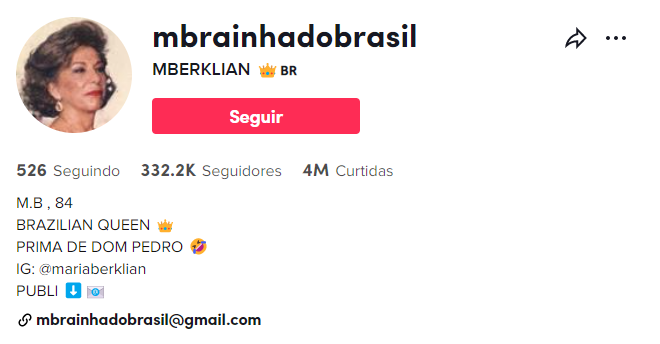 Maria Berklian se nomeia como “Rainha do Brasil” e diz ter parentesco com fam&iacute;lia real portuguesa – Foto: Reprodu&ccedil;&atilde;o/TikTok/Divulga&ccedil;&atilde;o/ND