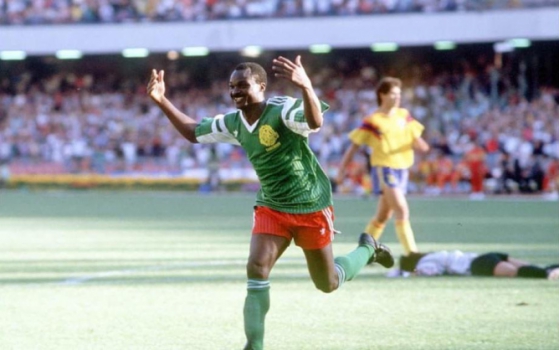 Roger Milla na Copa de 1990 na It&aacute;lia. – Foto: Popper Foto/Fifa
