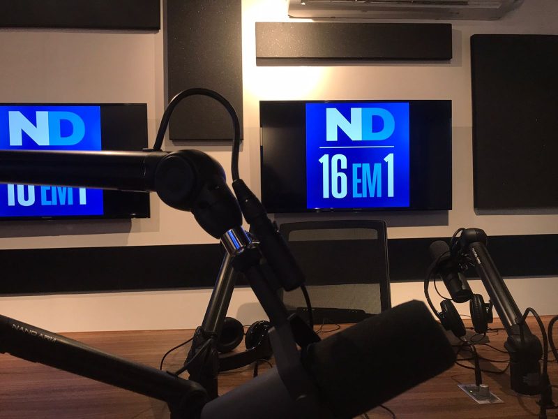 Recording of the fourth episode of the 16 in 1 Podcast, in the multi-platform studio of the joint editorial office Grupo ND - Photo: Disclosure / ND - Photo: 16