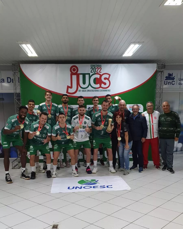 UNOESC conquistou o &uacute;ltimo JUC’s que aconteceu em Conc&oacute;rdia – Foto: Divulga&ccedil;&atilde;o/FCDU
