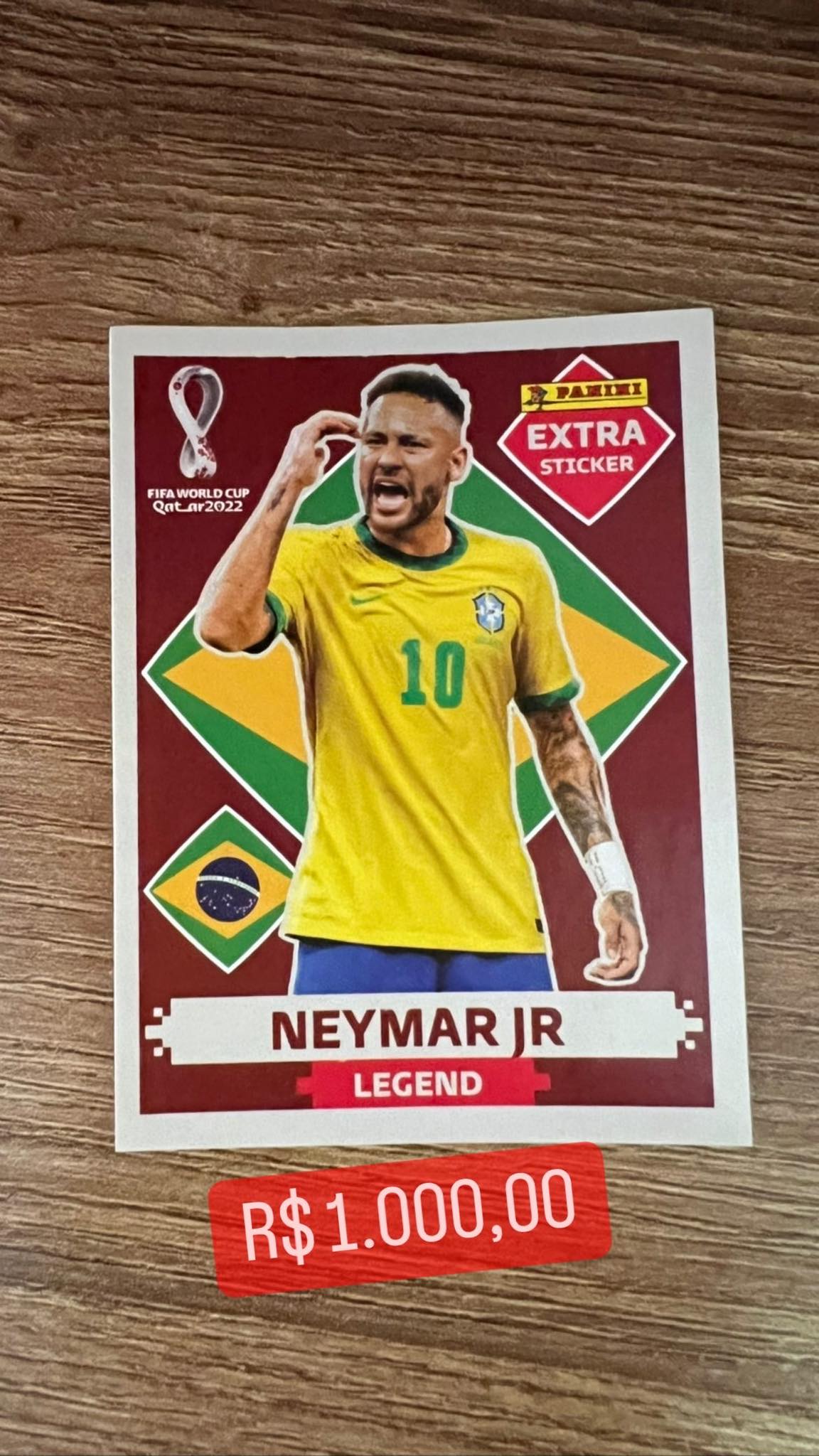 Um mês depois Preço da figurinha de Neymar despenca no mercado