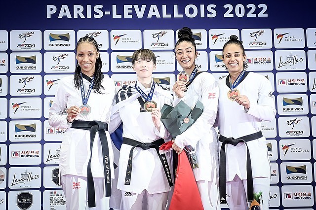 Gabriele conquistou a &uacute;nica medalha brasileira no Grand Prix – Foto: CBTKD./ Divulga&ccedil;&atilde;o/ ND