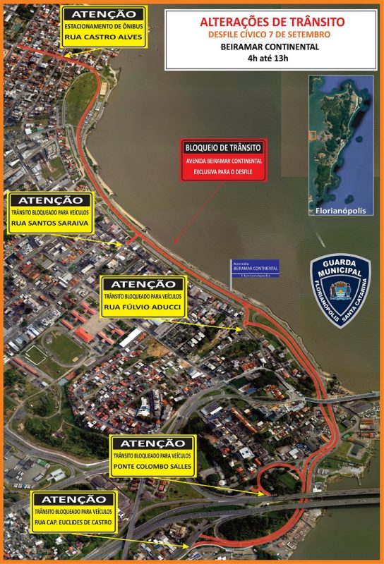 Altera&ccedil;&otilde;es no tr&acirc;nsito para comemora&ccedil;&otilde;es da semana da p&aacute;tria – Foto: PMF/Divulga&ccedil;&atilde;o/ND