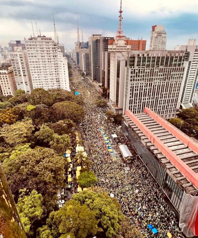 Avenida Paulista: chuva n&atilde;o impediu presen&ccedil;a maci&ccedil;a – Foto: Divulga&ccedil;&atilde;o