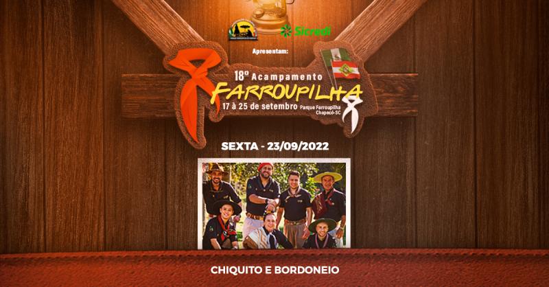 Chiquito e Bordoneio e concurso: a programa&ccedil;&atilde;o do 7&ordm; dia de Acampamento Farroupilha – Foto: Reprodu&ccedil;&atilde;o/ND