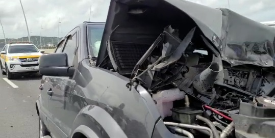 Acidente na ponte Colombo Salles – Foto: GMF/Divulga&ccedil;&atilde;o/ND