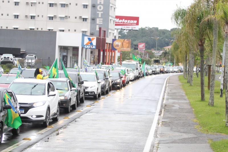 A manifesta&ccedil;&atilde;o pr&oacute; Bolsonaro ocorreu na &uacute;ltima quarta-feira, feriado. – Foto: Redes Sociais