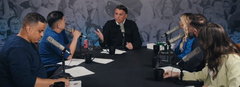 Bolsonaro &eacute; entrevistado por podcast evang&eacute;lico – Foto: Reprodu&ccedil;&atilde;o/HUB Podcast/ND