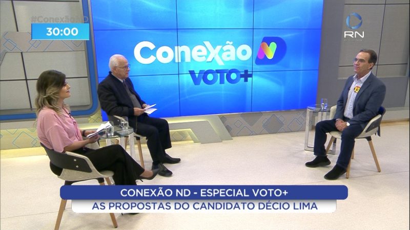 Especial Voto + do Conex&atilde;o ND entrevista D&eacute;cio Lima (PT) – Foto: Reprodu&ccedil;&atilde;o/Conex&atilde;o ND/ND