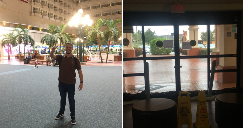 Preso em hotel na Fl&oacute;rida, dentista de SC vive passagem ‘catastr&oacute;fica’ do furac&atilde;o Ian – Foto: Arquivo pessoal/Divulga&ccedil;&atilde;o/ND