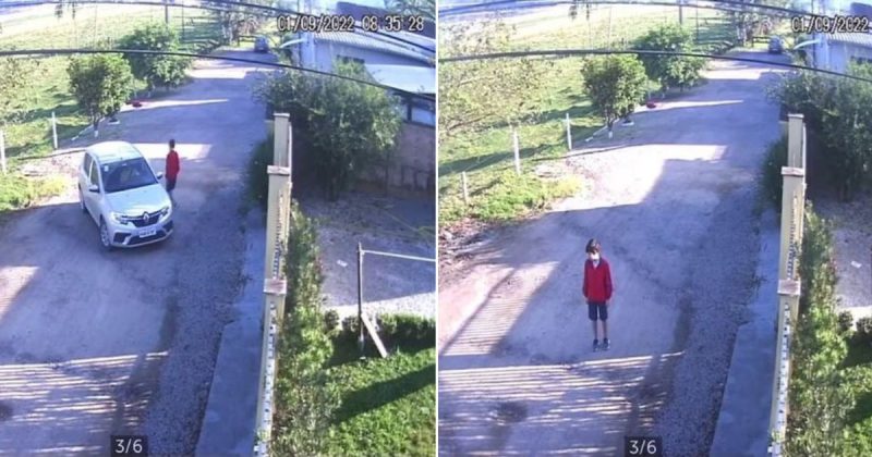 Pai desatento esquece filho em casa, vai at&eacute; a escola sozinho e viraliza em SC – Foto: Reprodu&ccedil;&atilde;o/internet