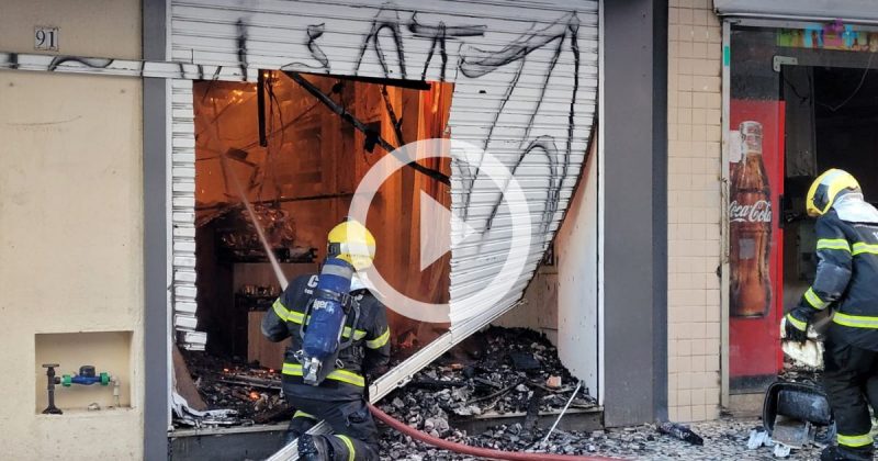 Estrutura pegou fogo neste domingo (4) – Foto: Defesa Civil/Divulga&ccedil;&atilde;o/ND