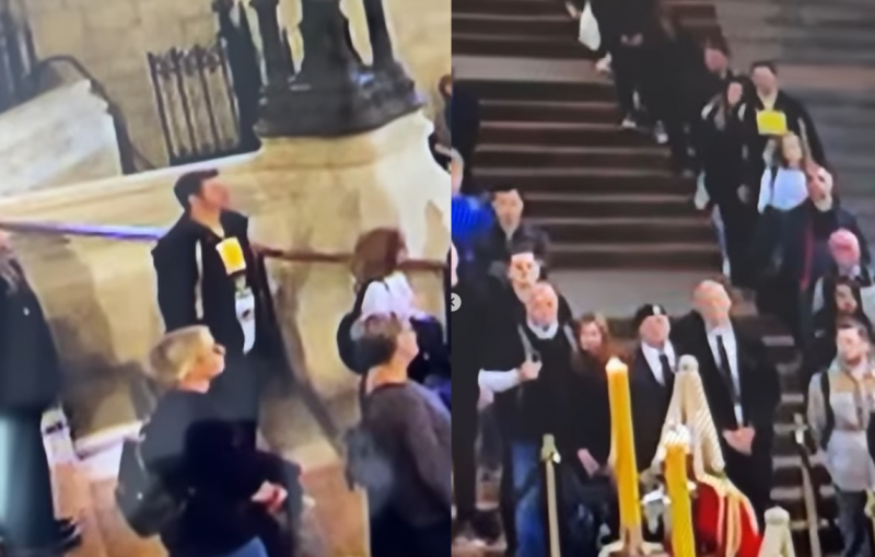 Torcedor do Criciúma no velório da rainha