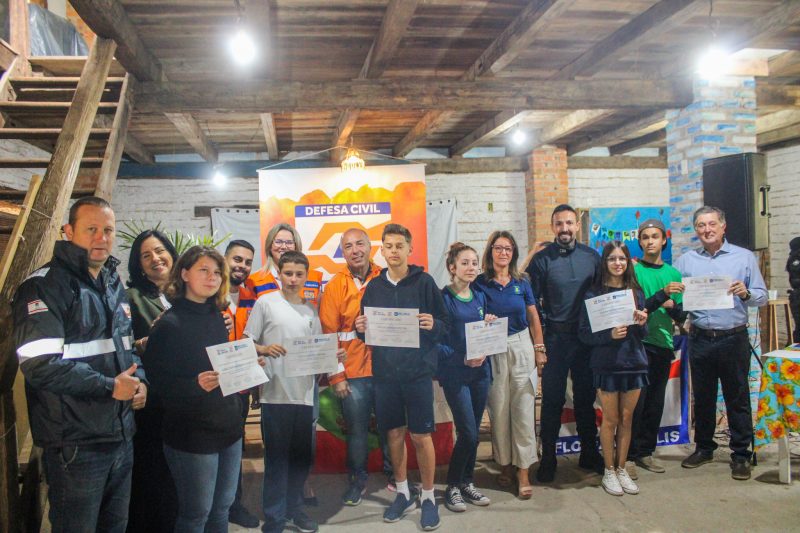 As aulas abordam ainda o que &eacute; um desastre natural e as principais ocorr&ecirc;ncias hist&oacute;ricas j&aacute; registradas em Santa Catarina – Foto: Defesa Civil vai &agrave; Escola