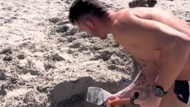 Influenciador compartilhou etapas da constru&ccedil;&atilde;o da banheira de gelo – Foto: Boi Selvagem/Reprodu&ccedil;&atilde;o/ND