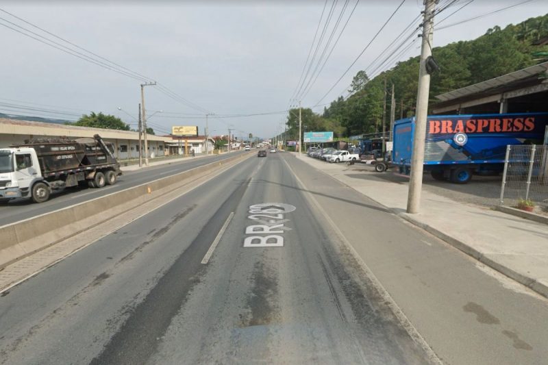Acidente aconteceu no Km 60 da BR-280, no bairro Imigrantes – Foto: Reprodu&ccedil;&atilde;o/GoogleMaps