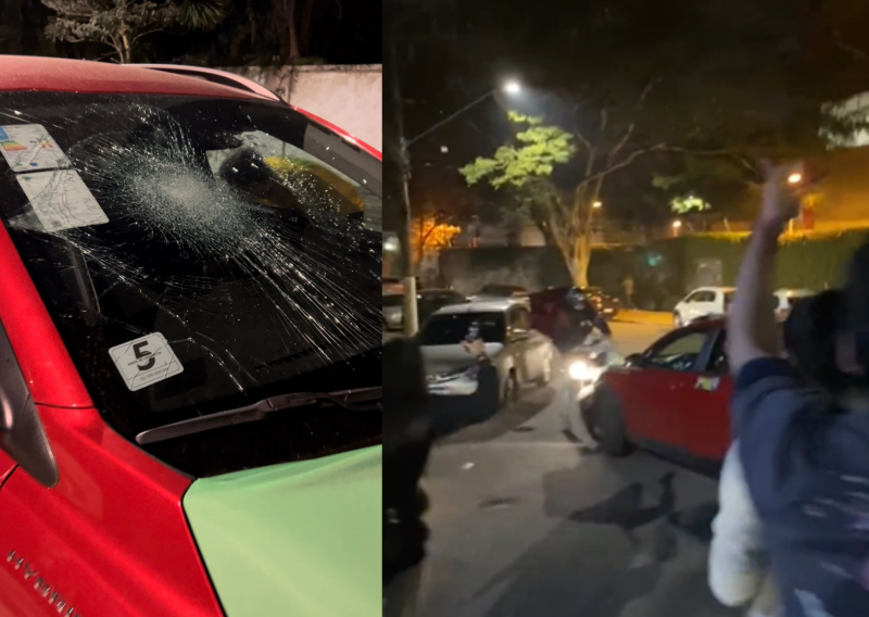 V&iacute;deo de Ricardo Salles jogando carro em motociclista repercute nas redes sociais, na noite desta quinta-feira (1&deg;) – Foto: Reprodu&ccedil;&atilde;o Internet/ND