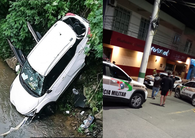 Homens tentaram roubar padaria em S&atilde;o Jos&eacute; e acabaram em persegui&ccedil;&atilde;o policial – Foto: Redes Sociais/Reprodu&ccedil;&atilde;o/ND