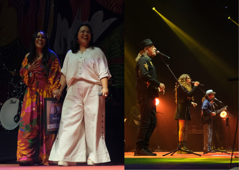 Marduo, nome escolhido para representar a dupla de irm&atilde;s, abriu o show O Grande Encontro – Foto: Ada Bahl/ND
