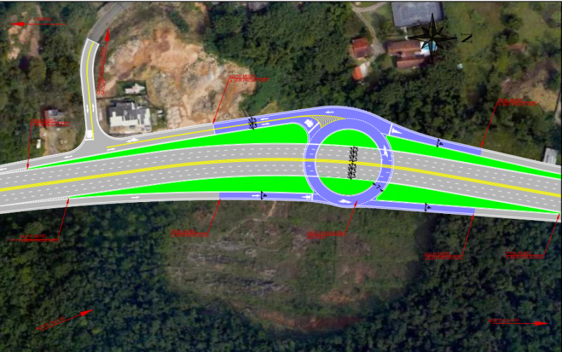 Projeto do elevado no Caminho dos A&ccedil;ores, Norte da Ilha de Santa Catarina – Foto: Divulga&ccedil;&atilde;o/ND
