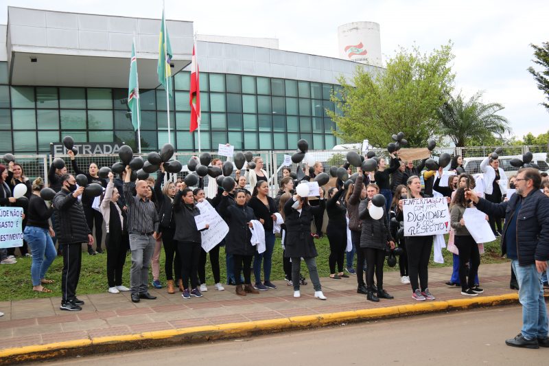 Mobiliza&ccedil;&atilde;o aconteceu em S&atilde;o Miguel do Oeste &mdash; Foto: Coren-SC/ND