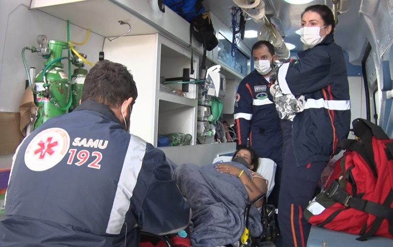 Silvania deu &agrave; luz na ambul&acirc;ncia. – Foto: Jair Correia/NDTV Chapec&oacute;